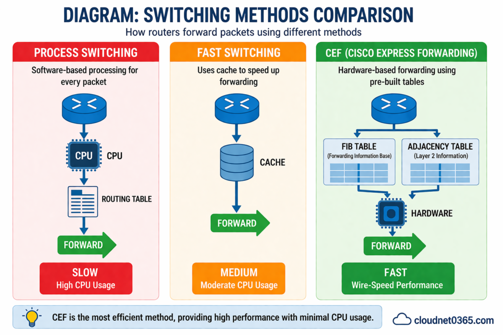 Switching methods comparison detail
