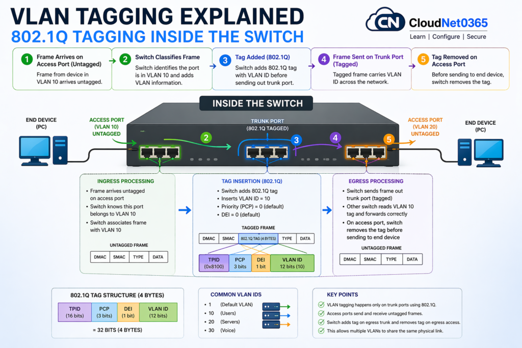 VLAN Tagging Explained (802.1Q Tagging)