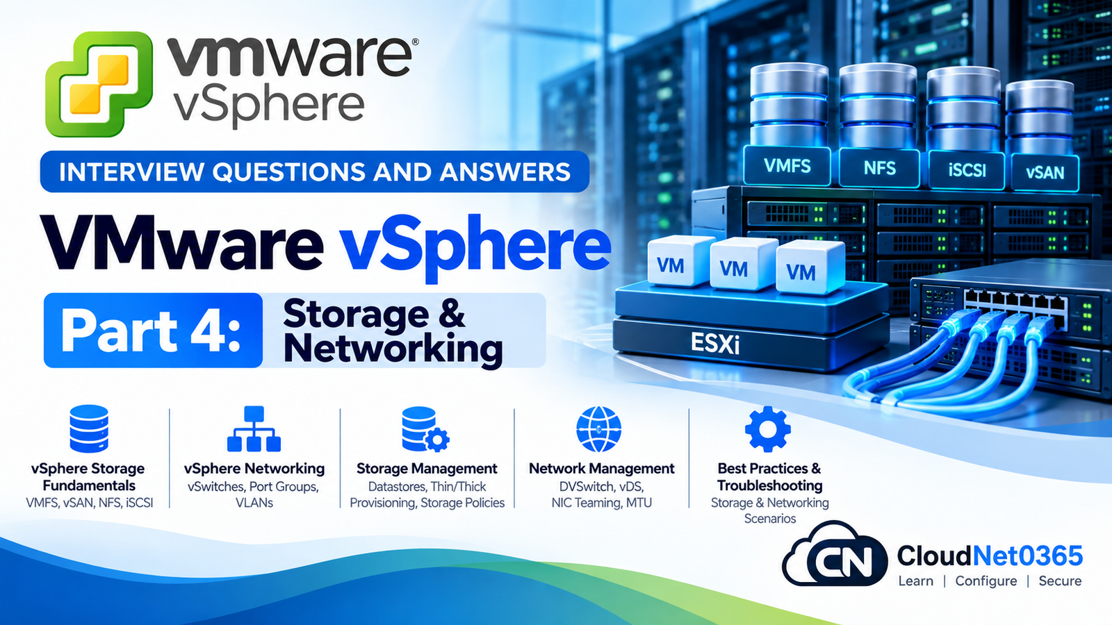 VMware vSphere Interview Questions & Answers – Part 4: Storage & Networking