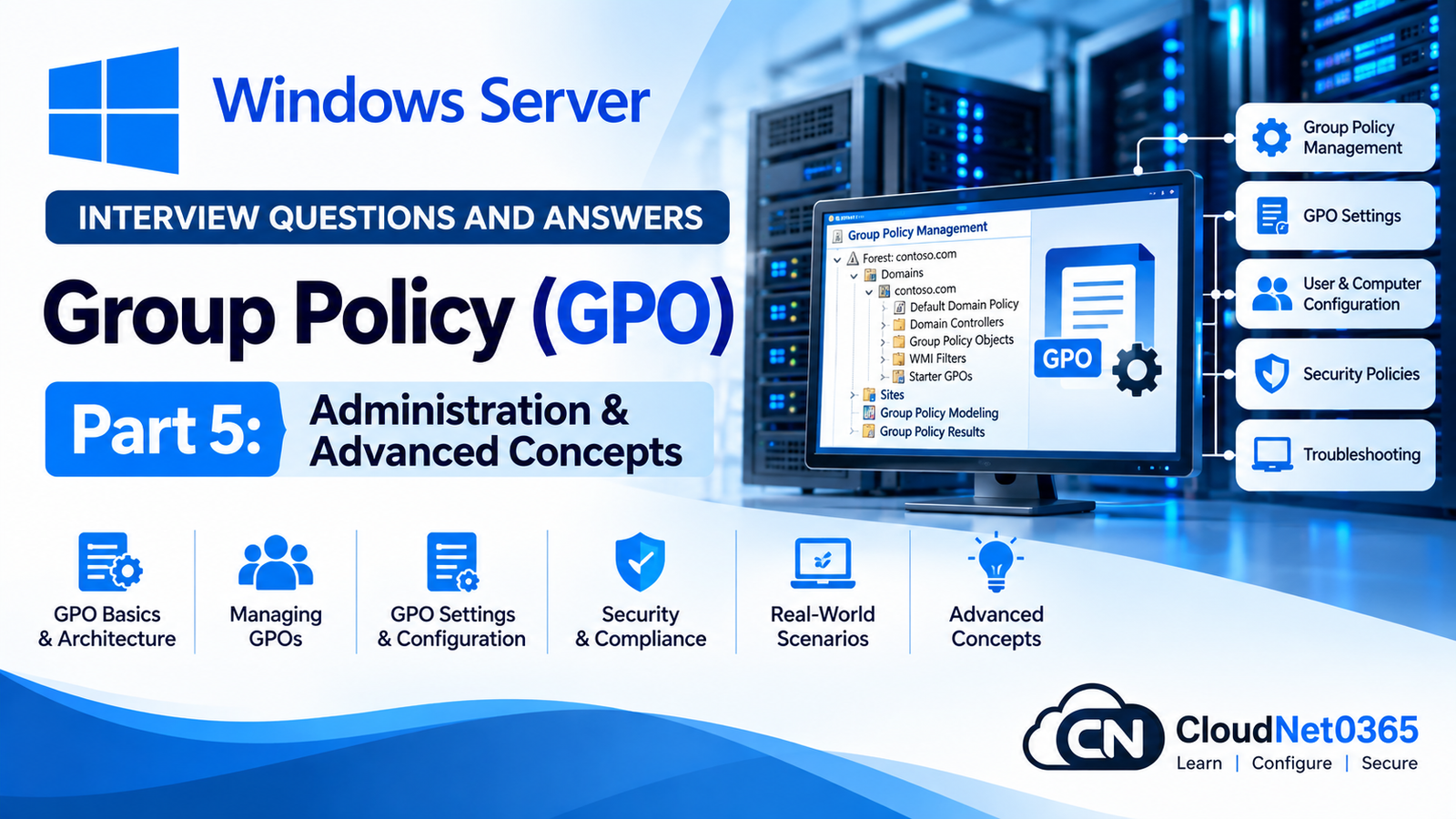 Windows Server Group Policy (GPO) Interview Questions & Answers – Part 5: Administration & Advanced Concepts
