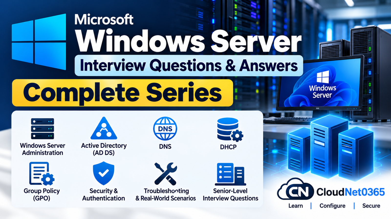 Microsoft Windows Server Interview Questions & Answers – Complete Series
